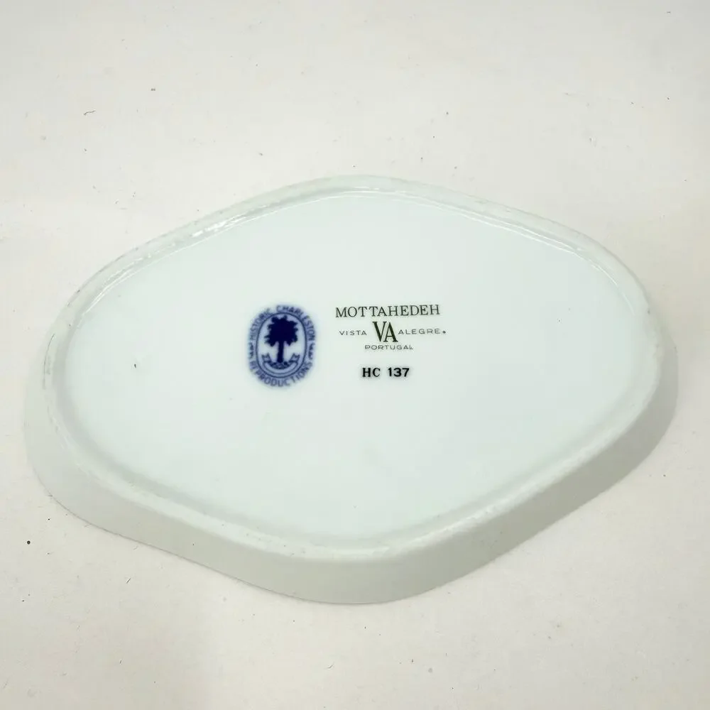 Mottahedeh Vista Alegre Charleston Blue Canton Chinoiserie Relish Dish Plate